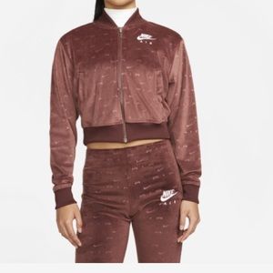 Nike Velour Brown zip sweater